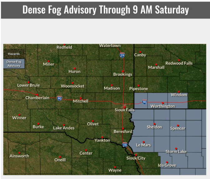 Dense fog advisory