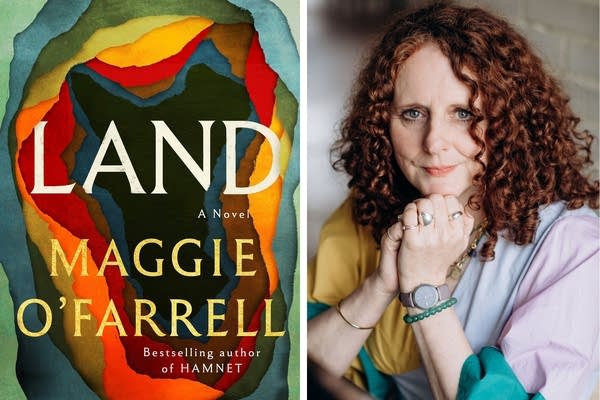 Land book cover and author side by side