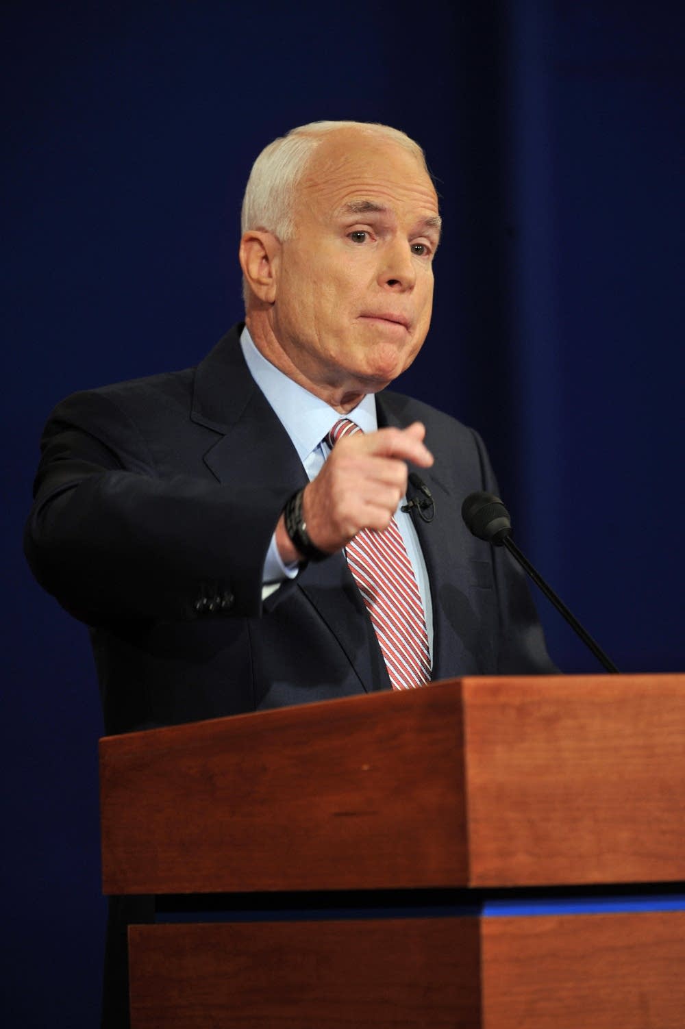 John McCain answers a question