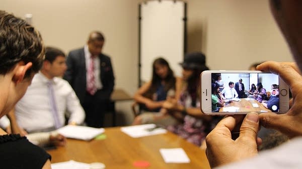 Justice for Philando protesters at City Hall