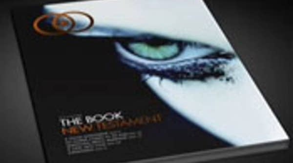 The cover of "The Book," a glossy, edgy New Testament from Bible Illuminated