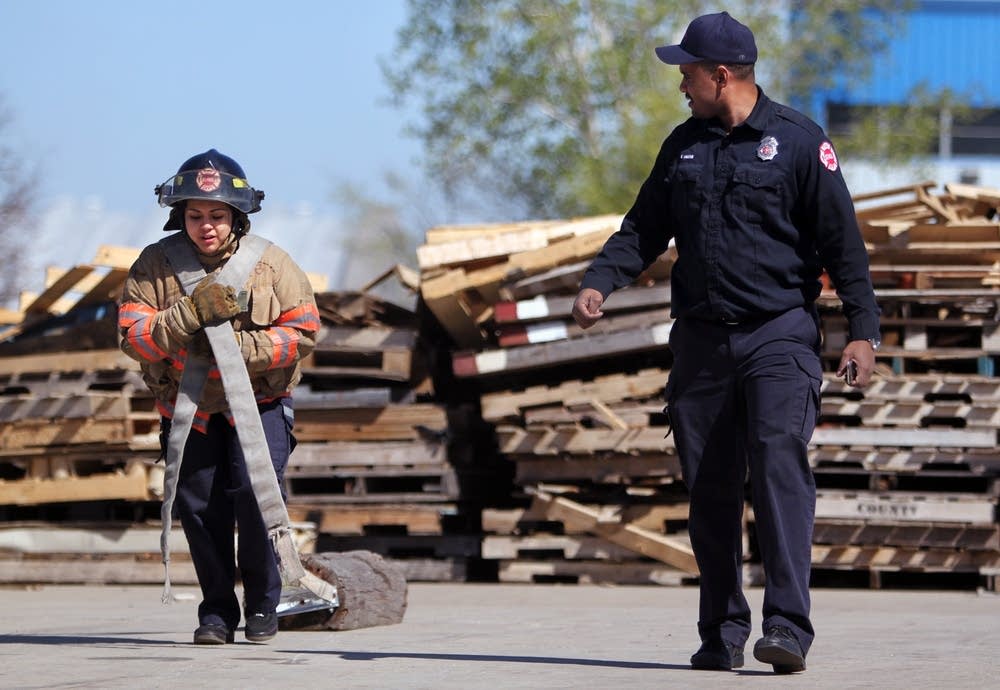 Pulling a log