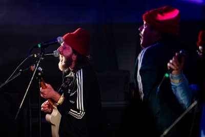 band performing on stage