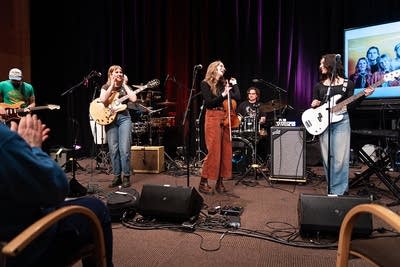 5 piece band yonder performing at mpr