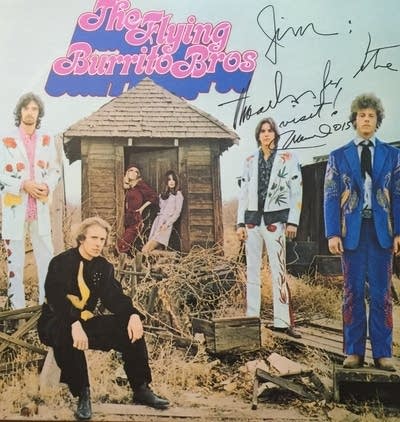 Manuel Cuevas autograph on Flying Burrito Bros LP