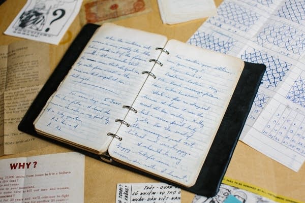 Linda McBrayer's father's diary from Vietnam.