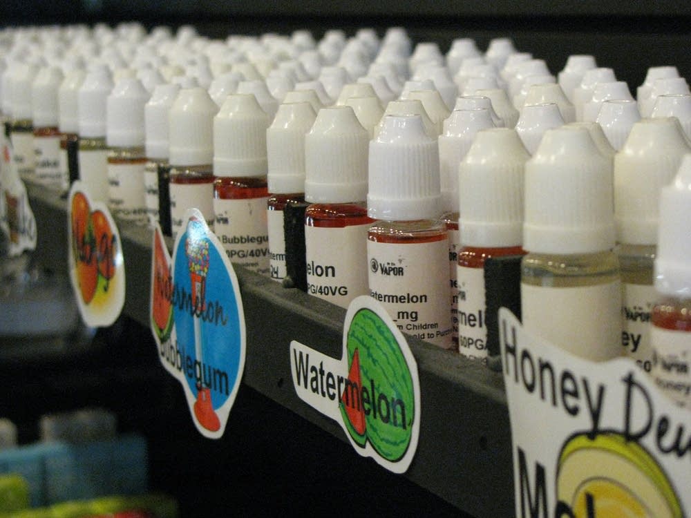 Bottles of flavors, called 'juice'