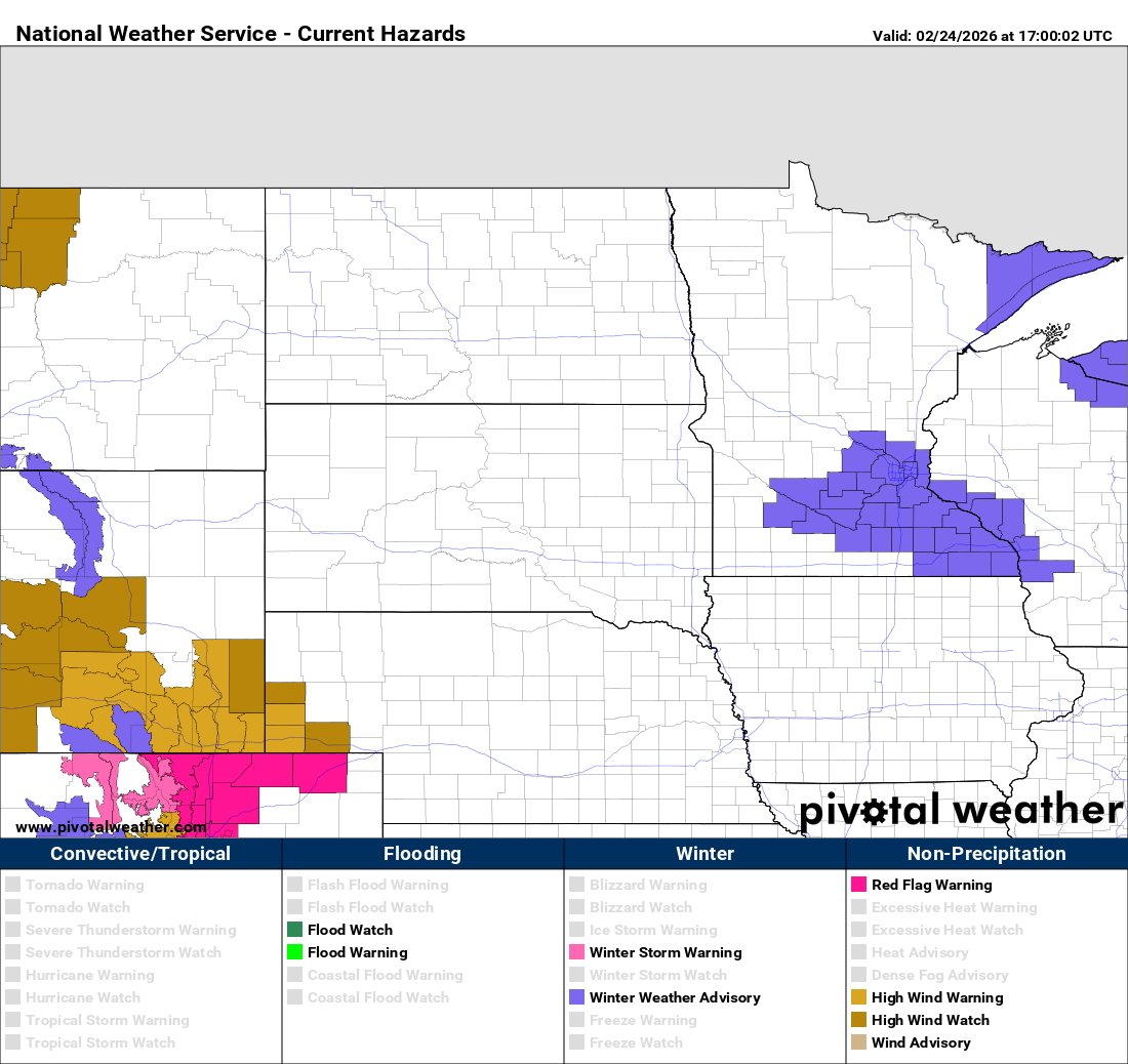 Clipper brings ice, snow showers and warmer temperatures 