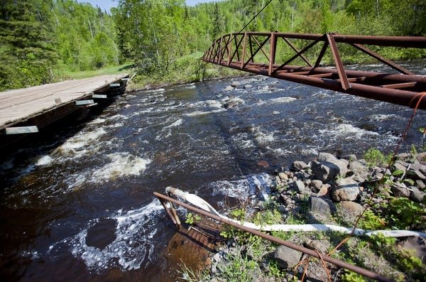 The Poplar River runs through the Lutsen Mountain Ski Resort.