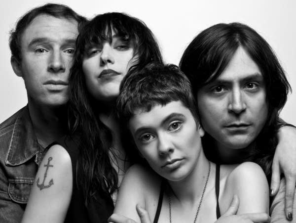 Those Darlins (Jessi Zazu, center) in 2013.