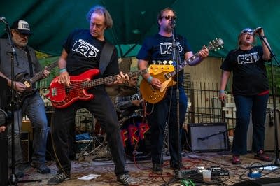 The Heavy Sixers performing on stage