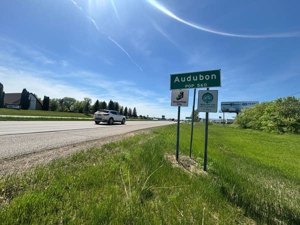 Welcome sign for Audubon