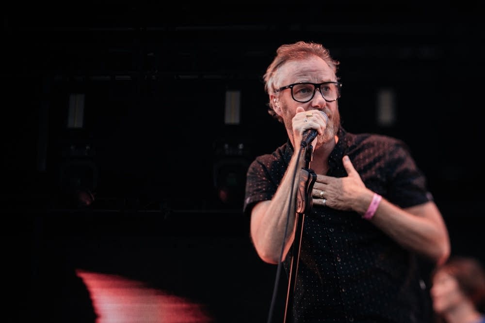Matt Berninger of The National performing at Rock the Garden
