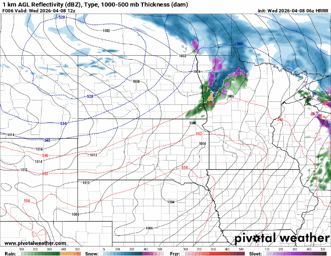 Forecast precipitation Wednesday 7 a.m. to Thursday 7 a.m. 
