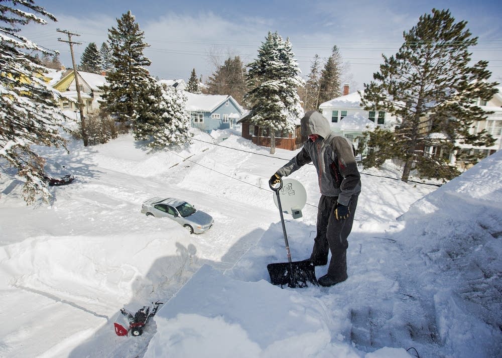 Clearing the roof