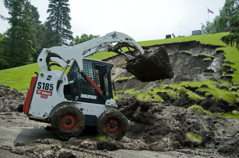 Cemetery mudslide