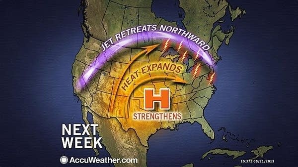 August 22 - next week from Accuweather