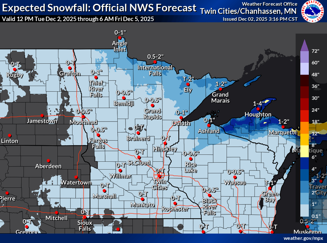 Snow through Thursday night