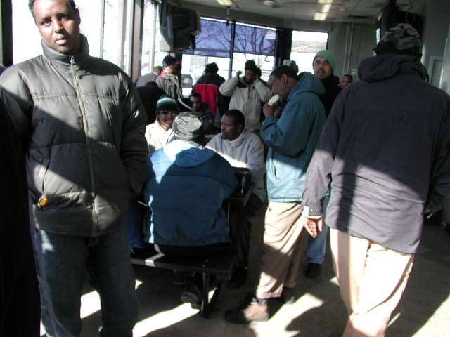 Cabbies waiting at Super America