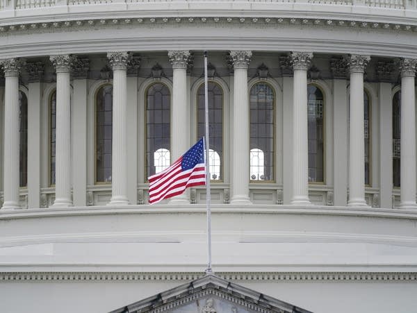 Flag at half-staff at the Capitol