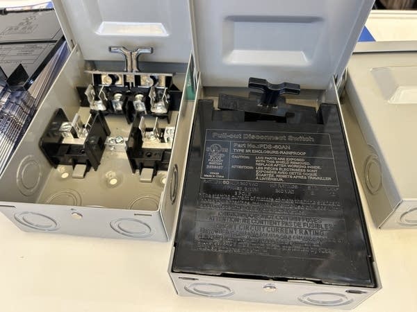 A pullout disconnect switch on display at a refrigeration trade show in Shanghai