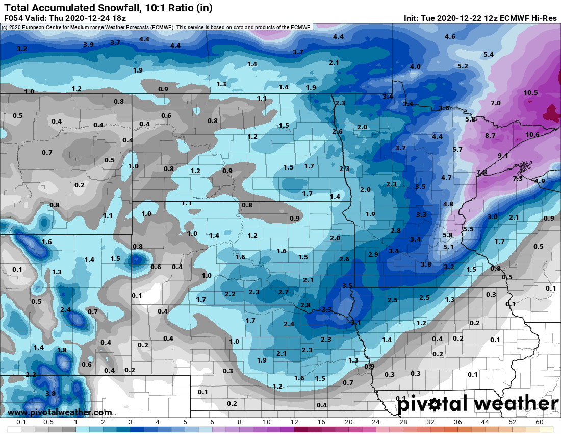 Storm update Southward shift, snowfall totals increasing for the Twin
