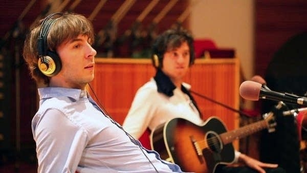 Thomas Mars and Christian Mazzalai of the band Phoenix