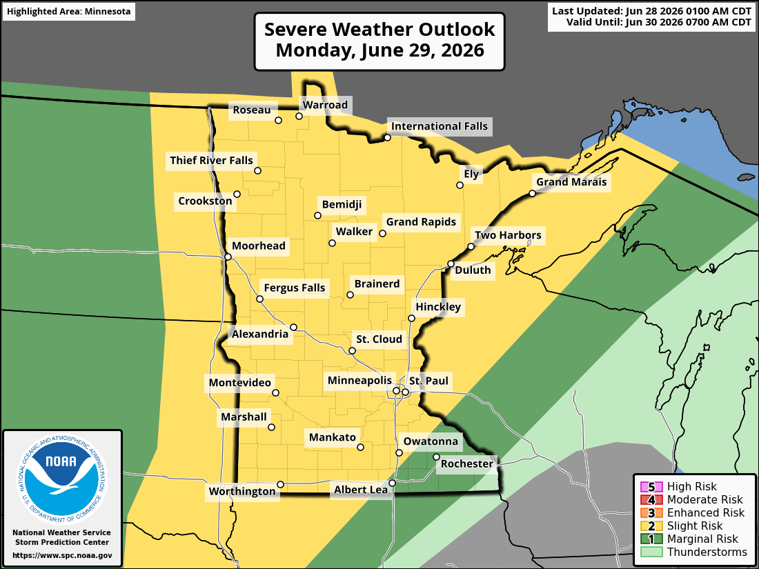 Severe weather threat for Monday