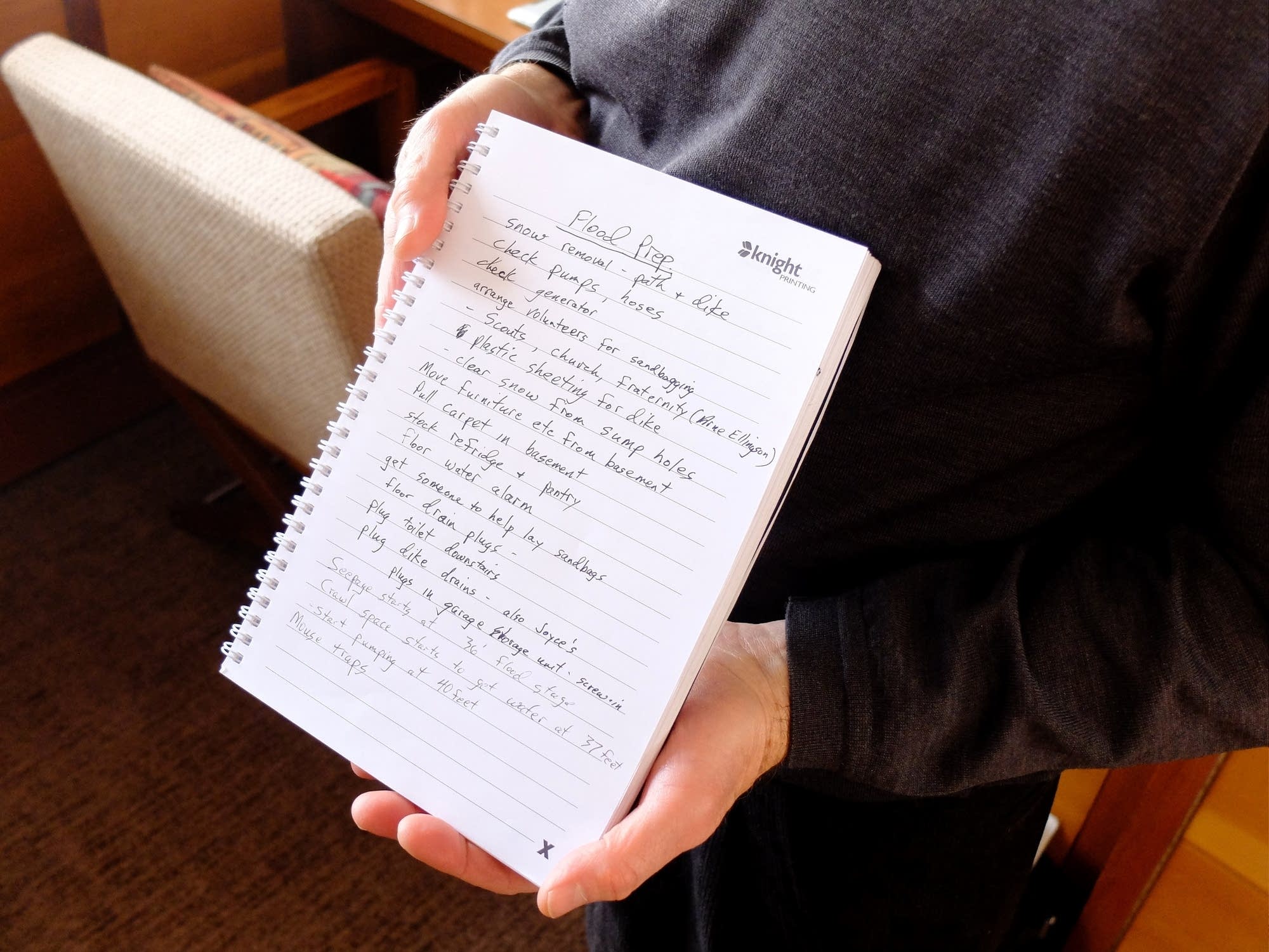 Fargo resident John Stern made a list of all the tasks.
