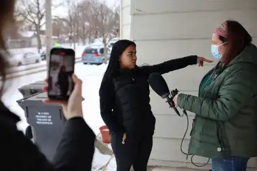 Regina Medina interviewing Indriany Mendoza Camacho