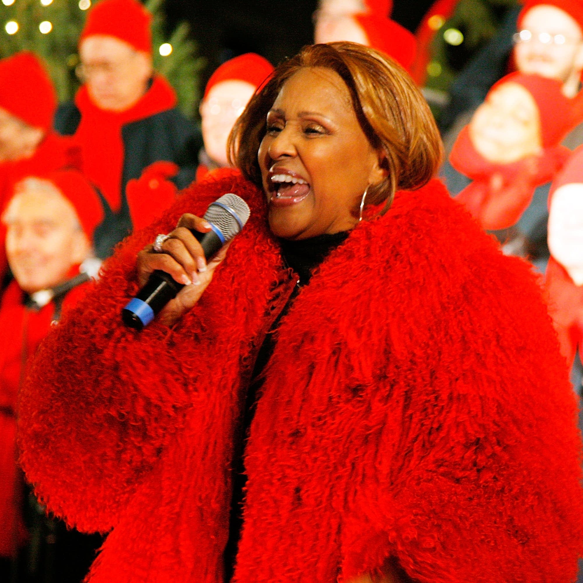 Darlene Love performs at a Christmas tree lighting in New York City, 2010.