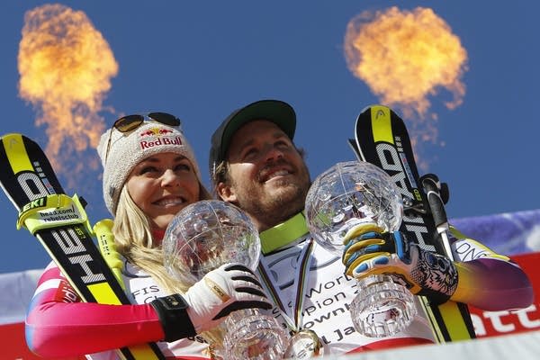 Lindsey Vonn and Kjetil Jansrud