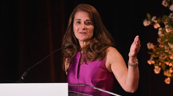 Melinda Gates is honored by Helen Keller International at its 2015 Spirit of Helen Keller Gala at the New York Public Library.