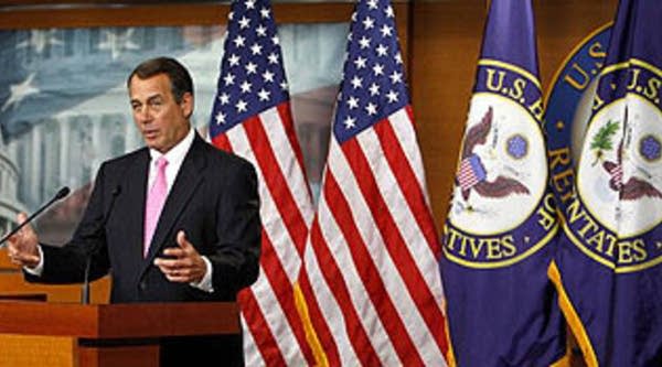 U.S. House Minority Leader Rep. John Boehner (R-Ohio) speaks a news conference on Capitol Hill in Washington, D.C.