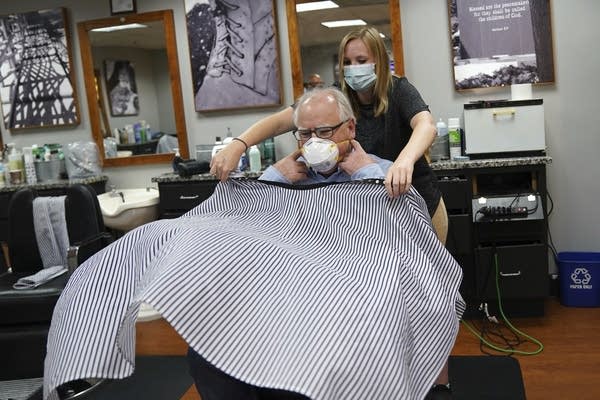 Gov. Tim Walz gets his haircut