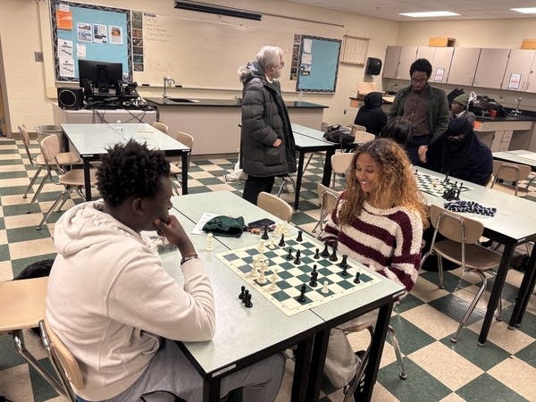 students playing chess