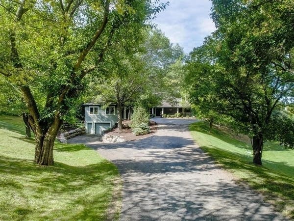 A house surrounded by leafy trees