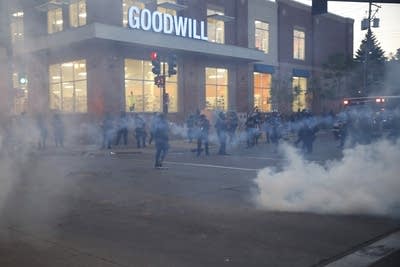 Authorities release tear gas Thursday in St. Paul