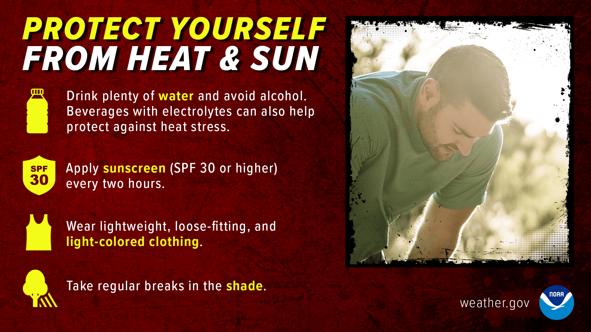 Protect yourself from heat and sun