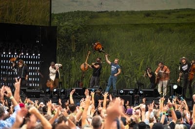 Trampled by Turtles perform at Farm Aid 40.
