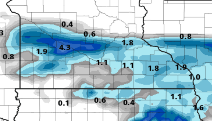 European ECMWF model snowfall output