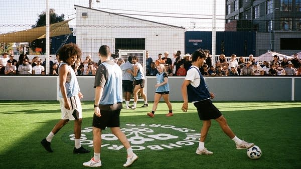 For the World Cup Final, Neighborhood Sports Club hosted roughly 500 customers as they watched on a rented LED screen.