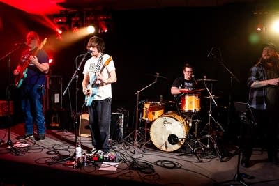 Band performing on stage