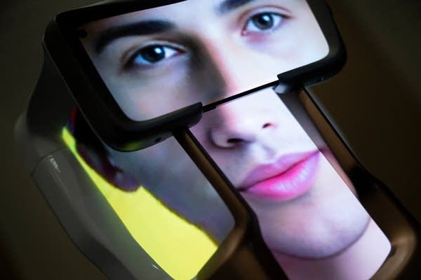 A Wehead, an AI companion that can use ChatGPT, is seen during Pepcom's Digital Experience at the The Mirage resort during the Consumer Electronics Show (CES) in Las Vegas, Nevada on January 8, 2024.