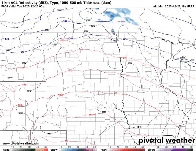 Light snow in Northern Minnesota Monday night