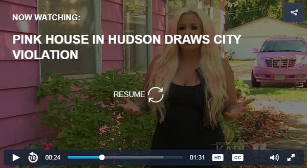 Hudson has something against pink