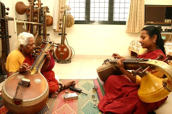 Nirmala Rajasekar and the late Kalkapam Swaminathan.