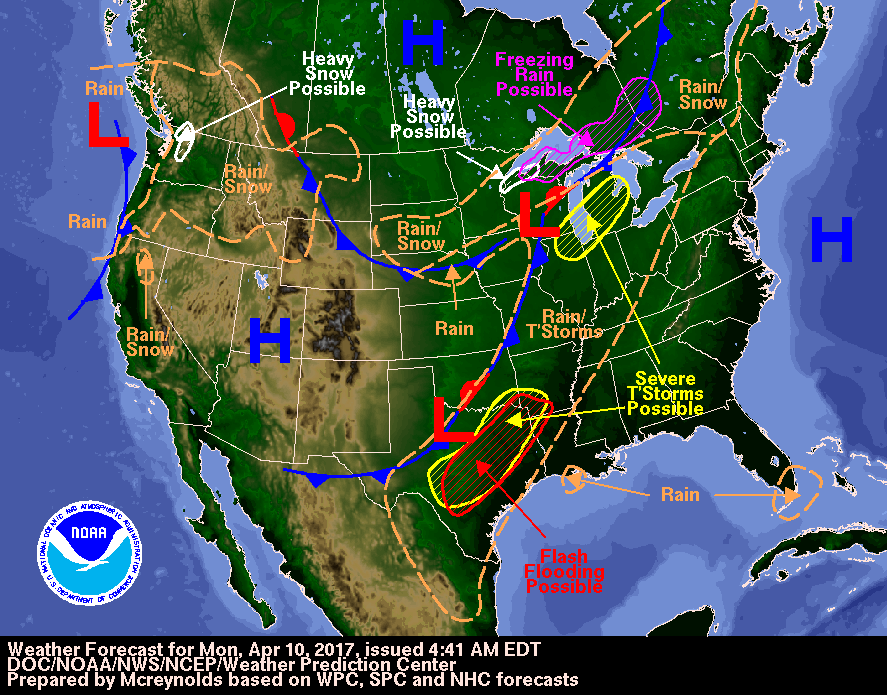 Apr 10 - Mon fcst map