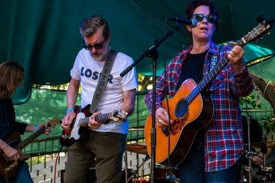 people playing music outdoors