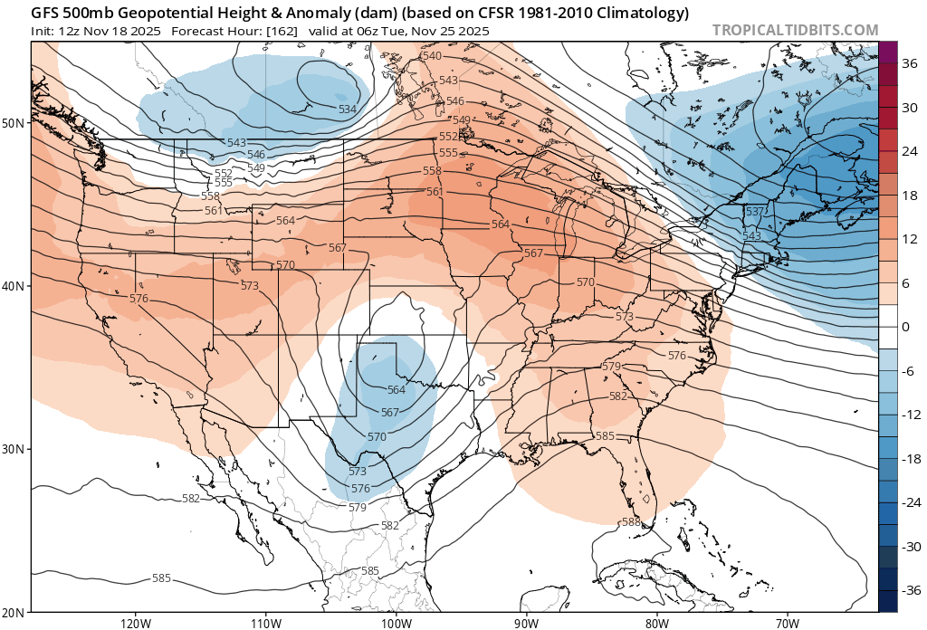 NOAA GFS upper air forecast